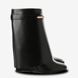 Black shoes,front view