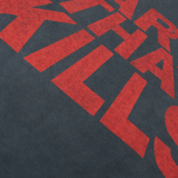 Close up of Black t-shirt, showing texture of the 100% cotton fabric