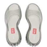 White sandals, front view