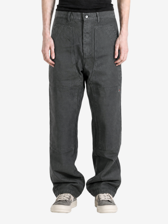 Grey pants, full body view