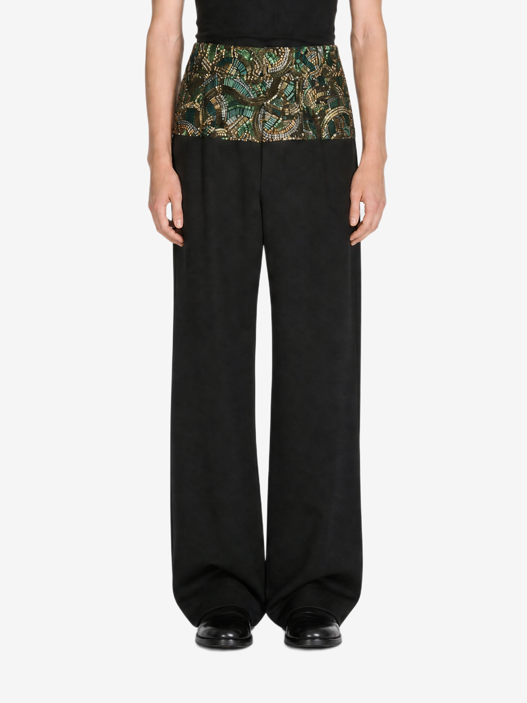 Black pants, full body view