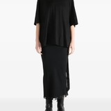 Black t-shirt, full body view