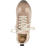 Tan sneakers, up view