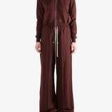 Burgundy hoodies, full body view