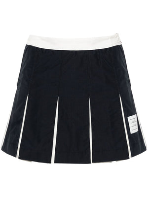 THOM BROWNE - Women Mini Box Pleat Skirt