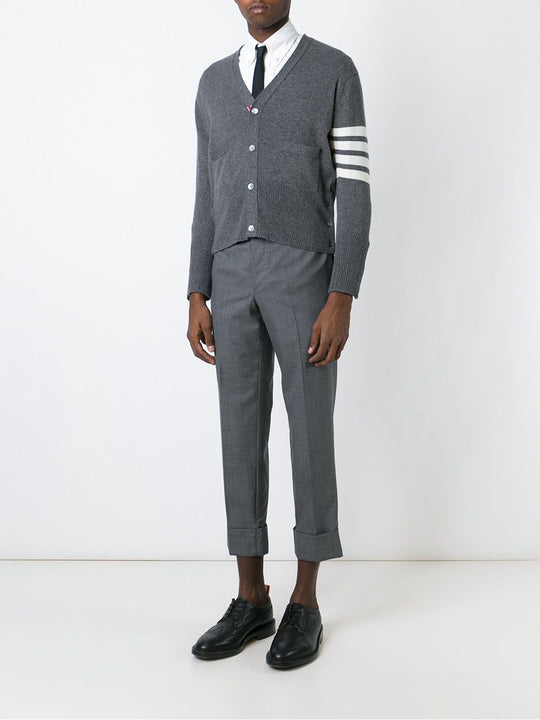 Grey knitwear, full body view