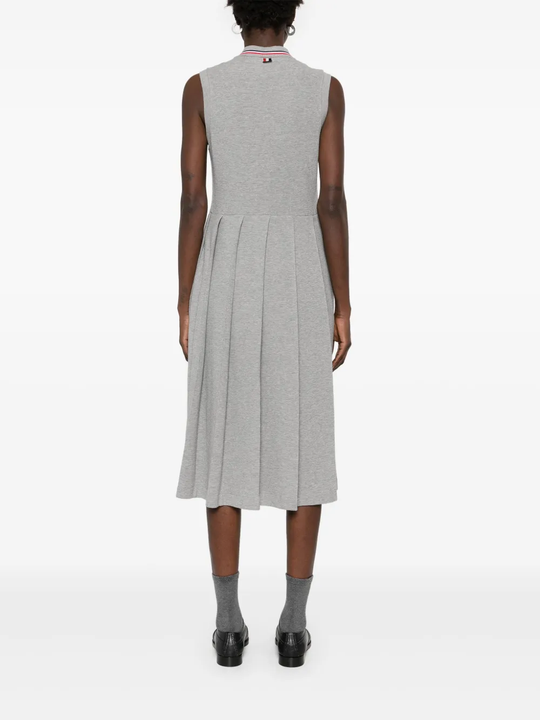 Grey dress, full body view