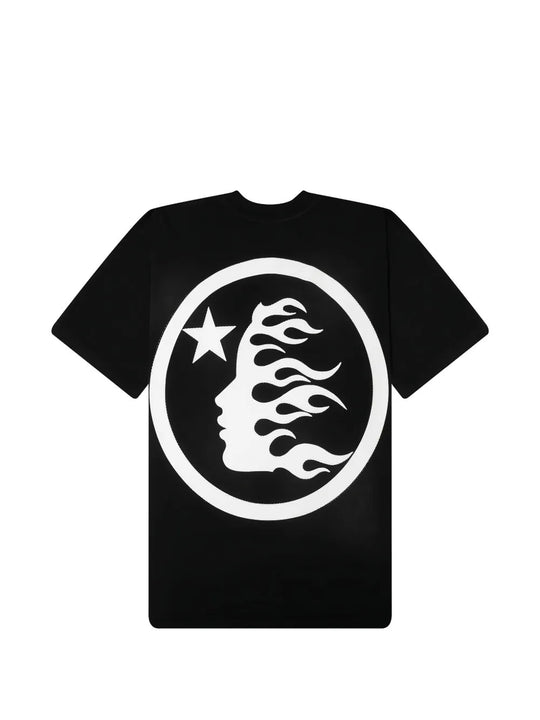 Black t-shirt, front view