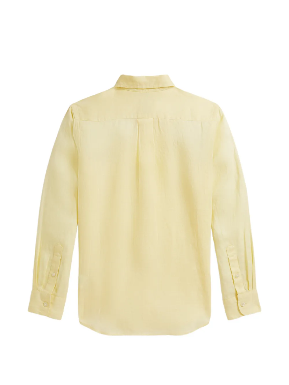 Yellow shirt, back view