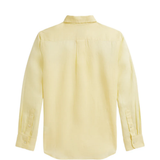 Yellow shirt, back view
