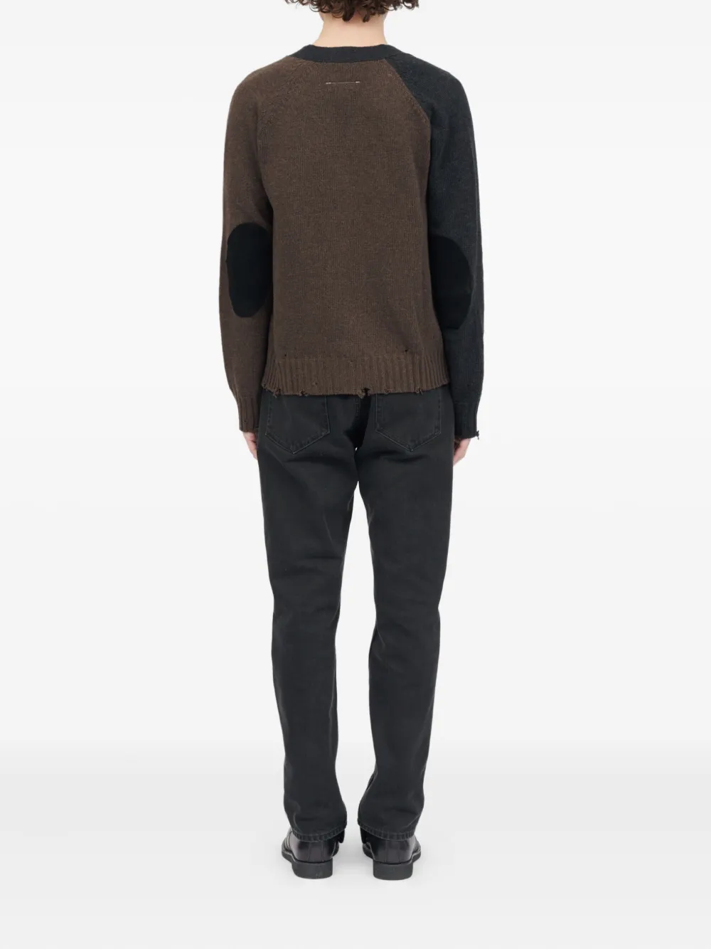 Black cardigan, full body view