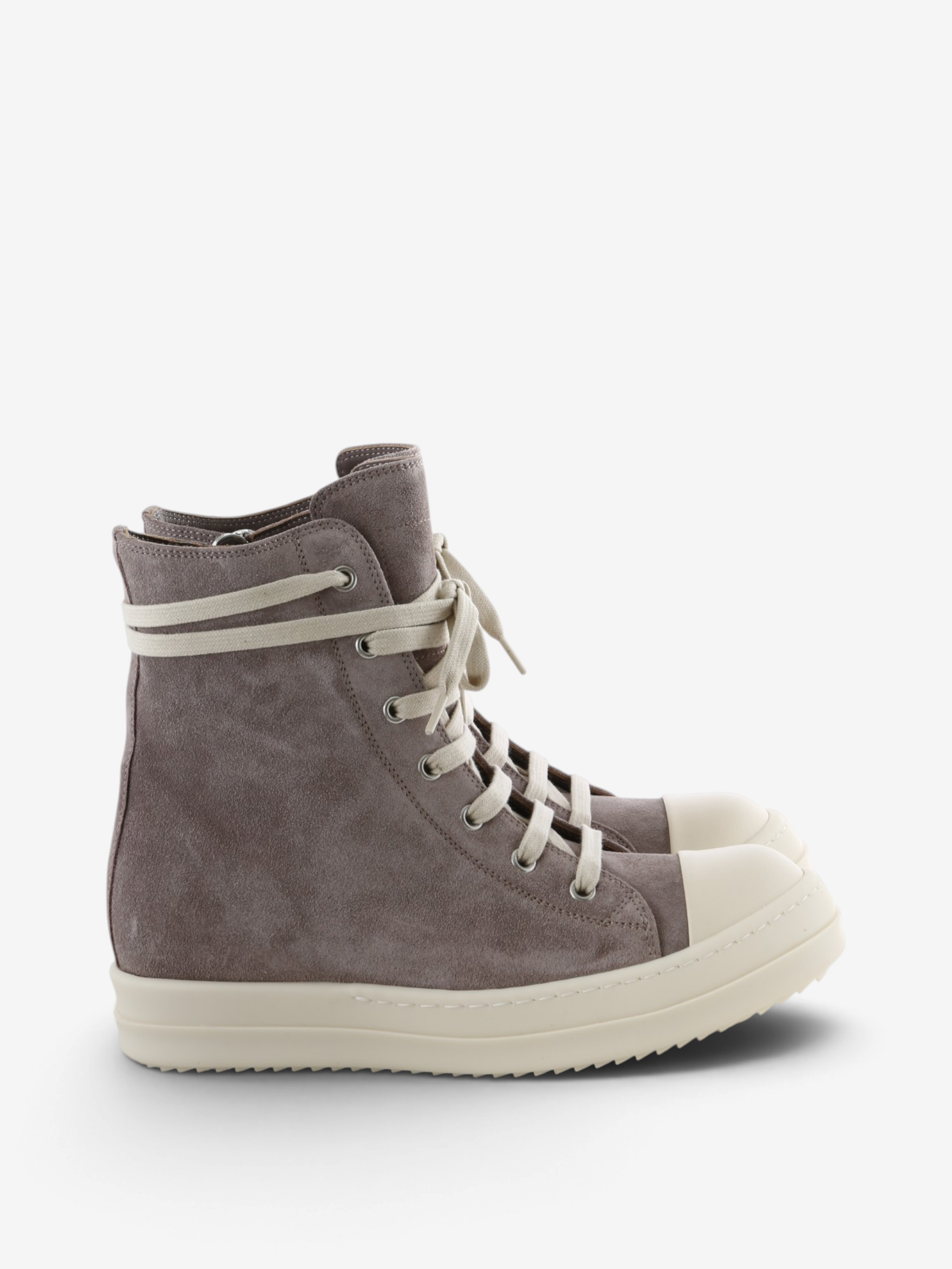 Grey shoes, side view