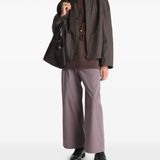 Brown jacket, full body view