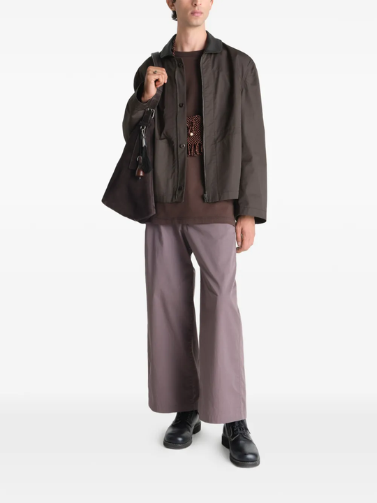 Brown jacket, full body view