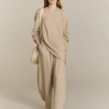 Tan pants,full body view