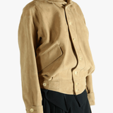 Yellow jacket worn by a person, showing the jacket's fit