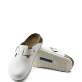 White sandals, bottom view