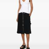 ALEXANDER WANG - Women Zipper And Workwear Details Mid-Rise Midi Skort