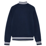 Blue jackets, back view