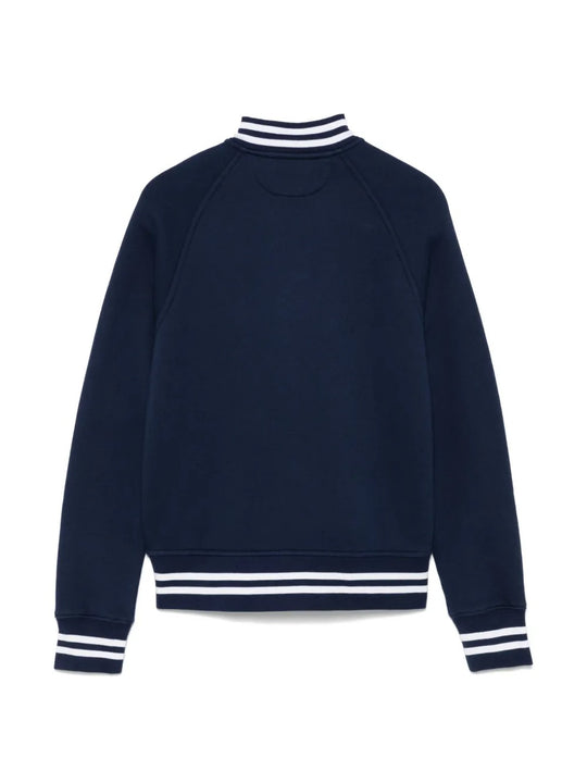 Blue jackets, back view