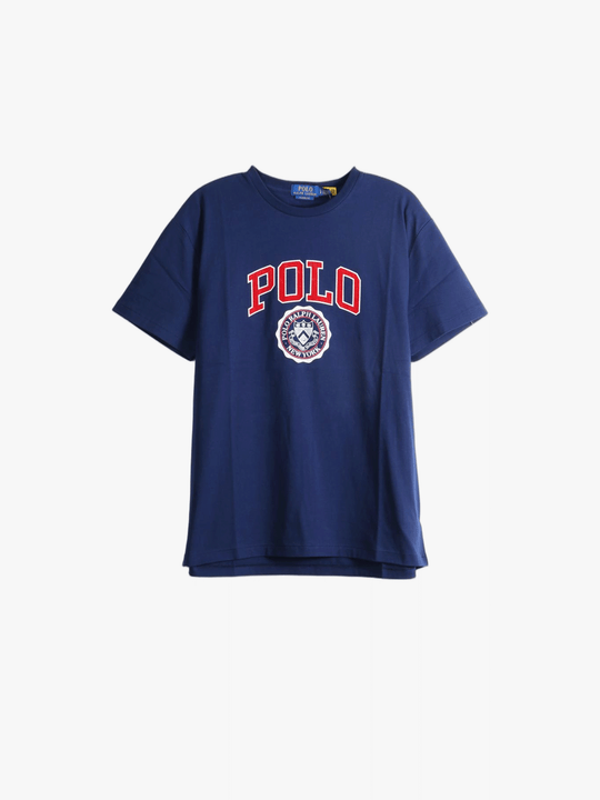 Navy t-shirt, front view