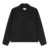 black shirts, front view