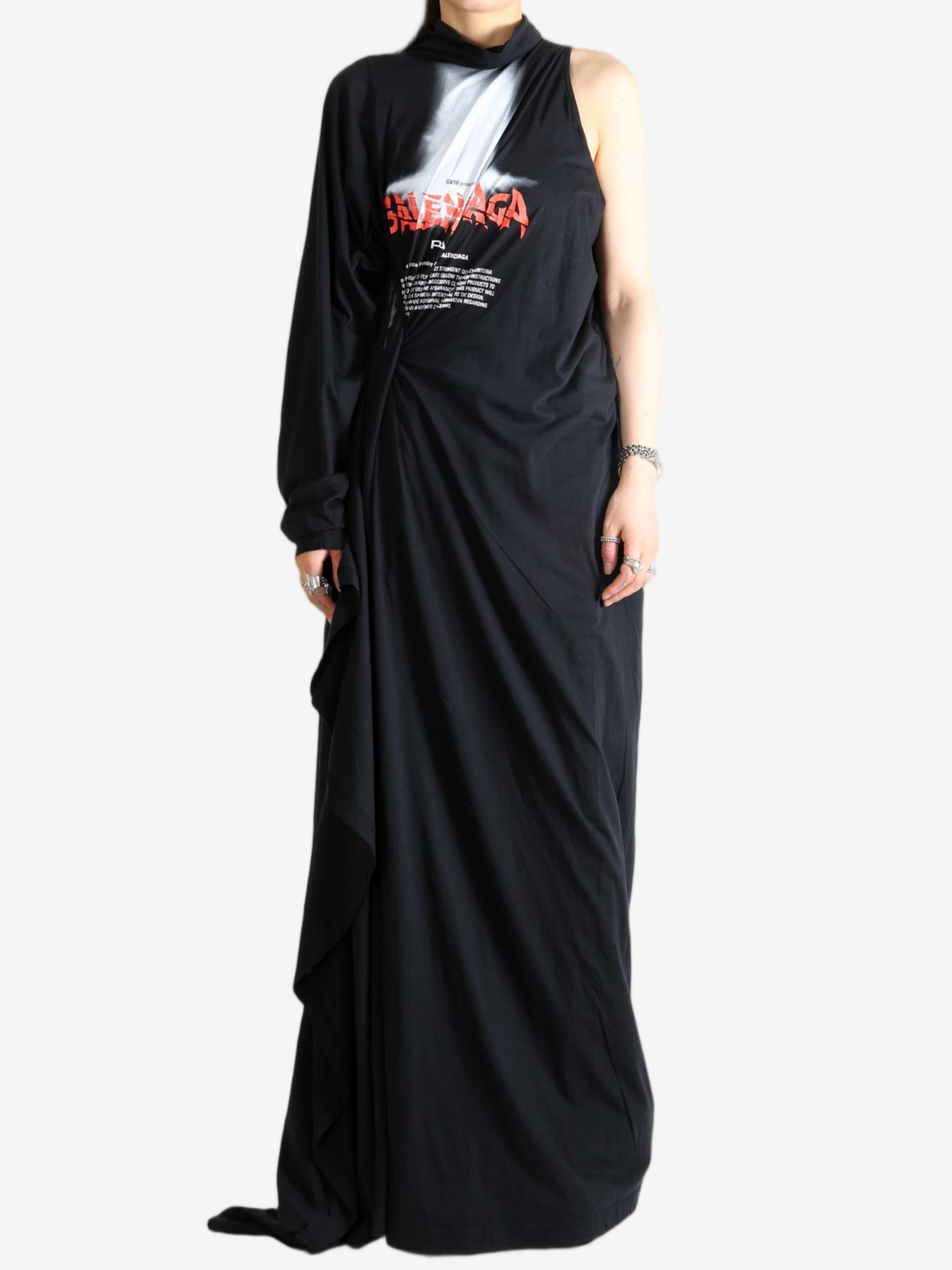 Black dress, full body view