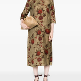 Tan dress, full body view