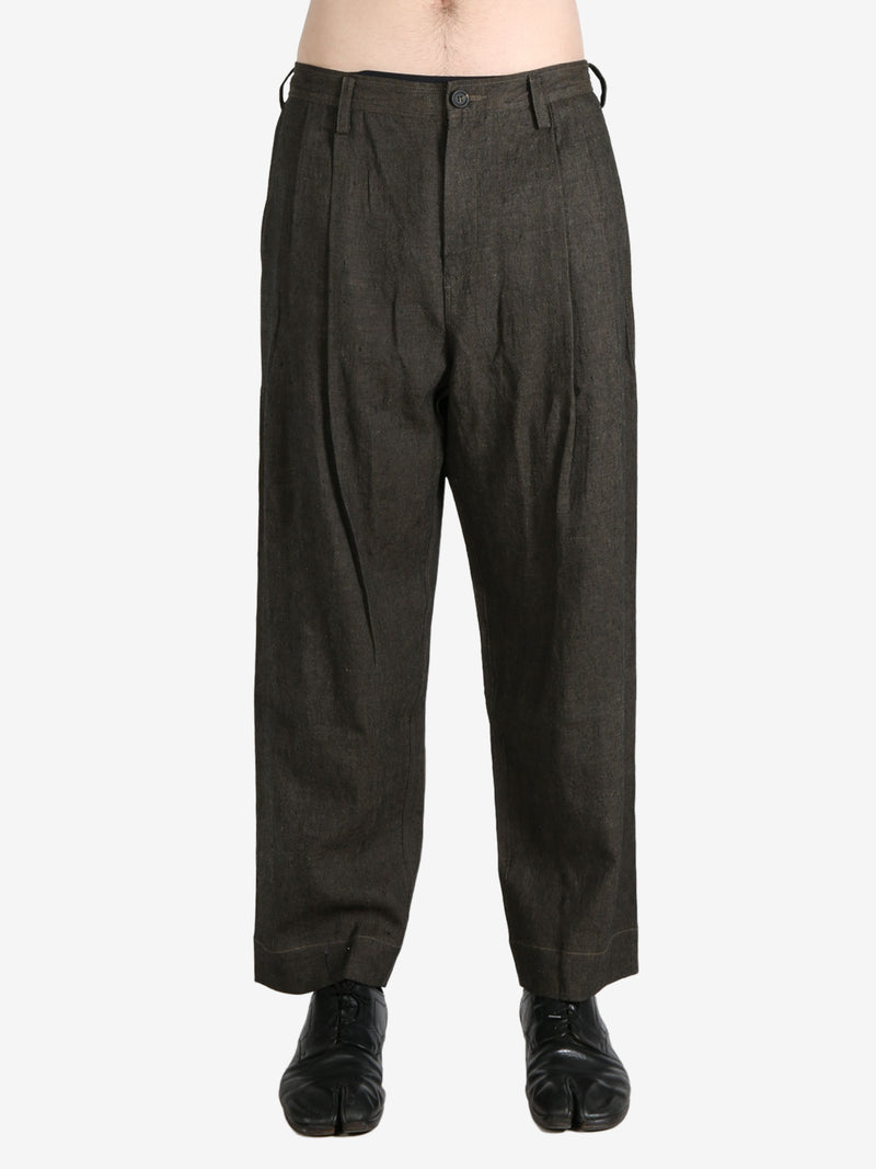 ZIGGY CHEN - Men Front Pleats Tapered Trousers