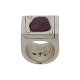 PARTS OF FOUR - Plate Ring Single (4.0 CT Ruby Slab, 17mm, PA+RUS)