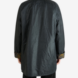 Navy jacket, full body view