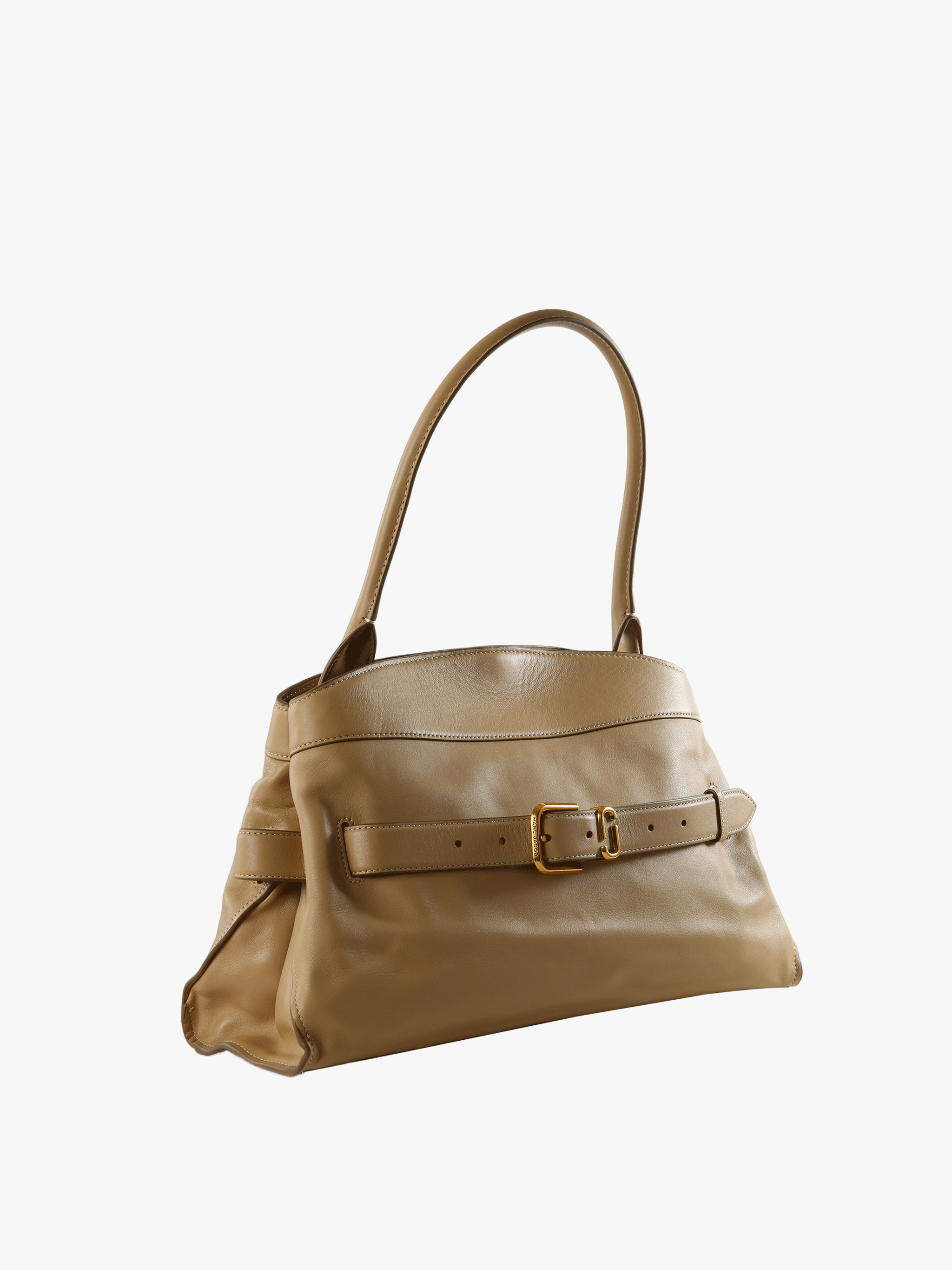 Tan bag, front view