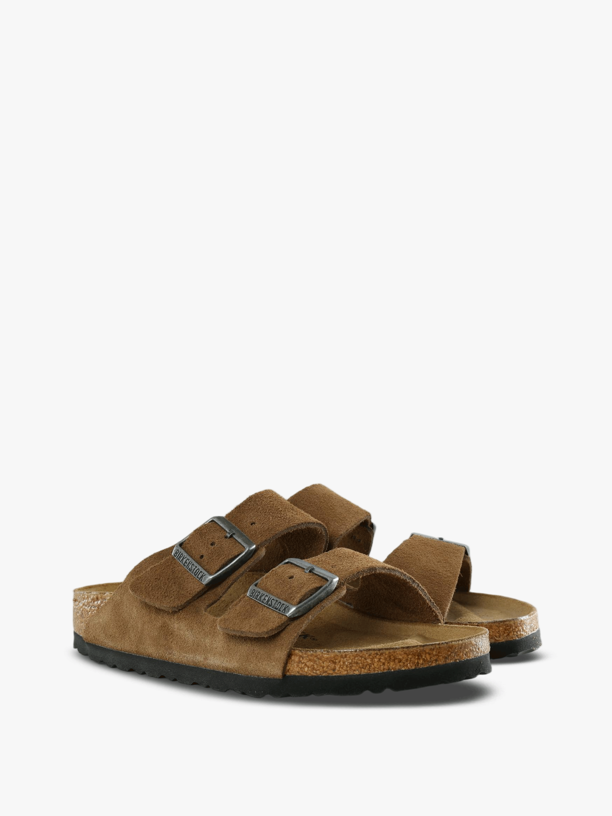 Brown sandals, front view