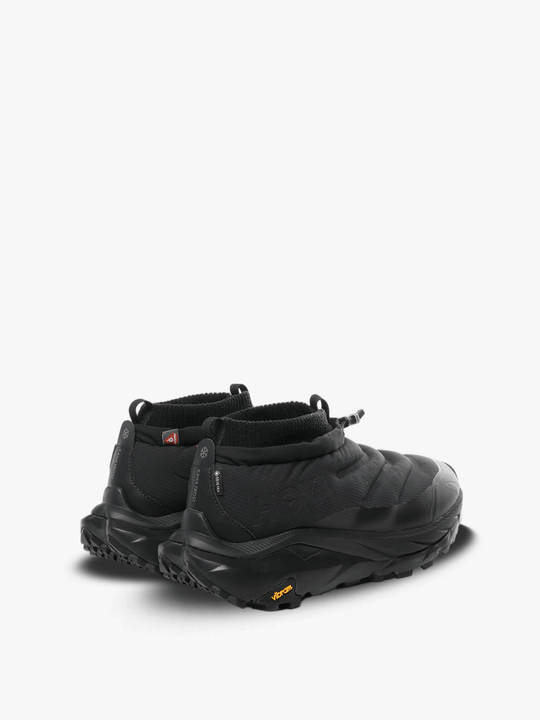 Black high-top sneaker,back view