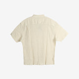 Beige checkered shirt ,back view