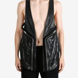 Black jacket worn by a person, showing the jacket fit