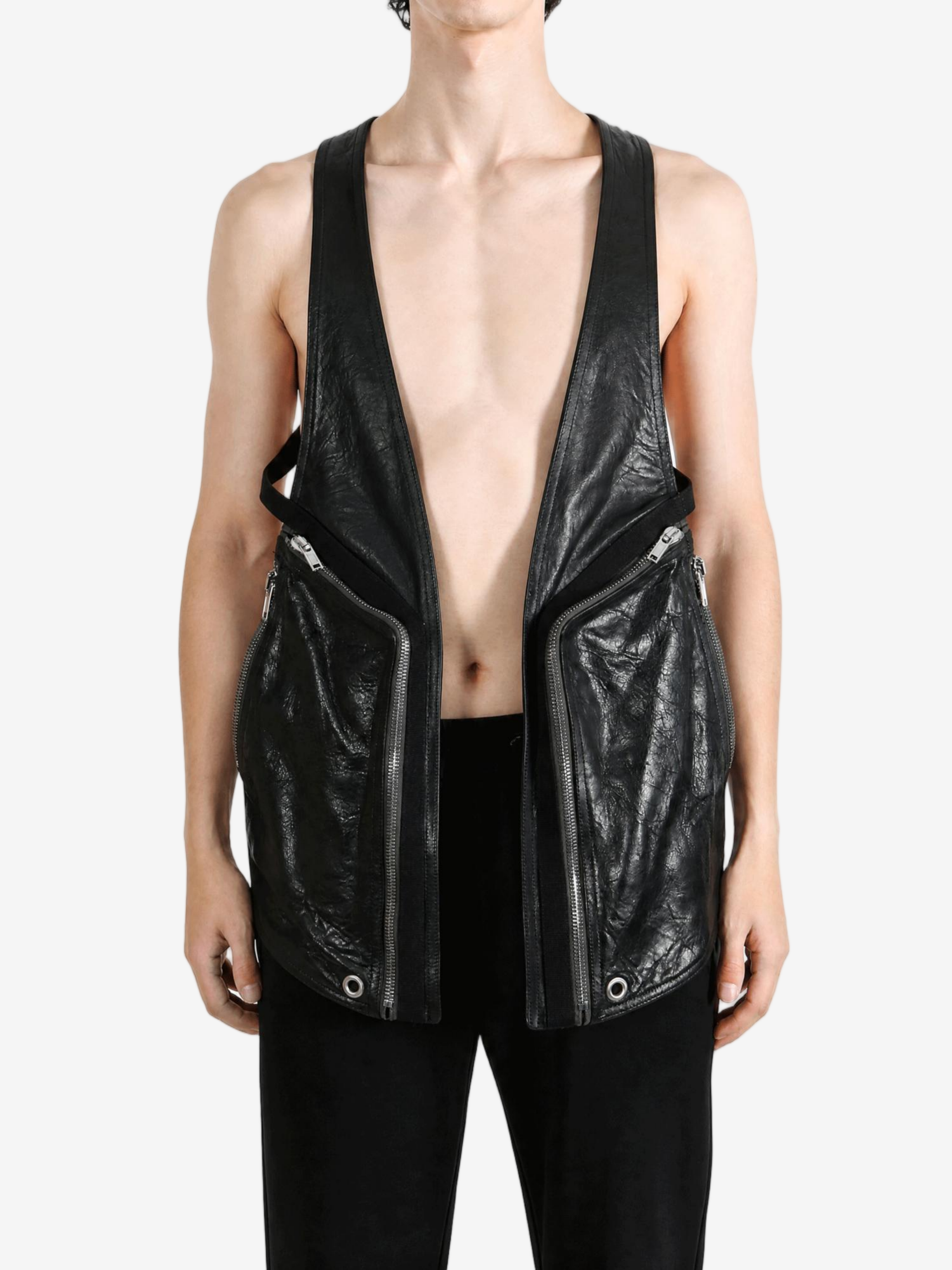 Black jacket worn by a person, showing the jacket fit