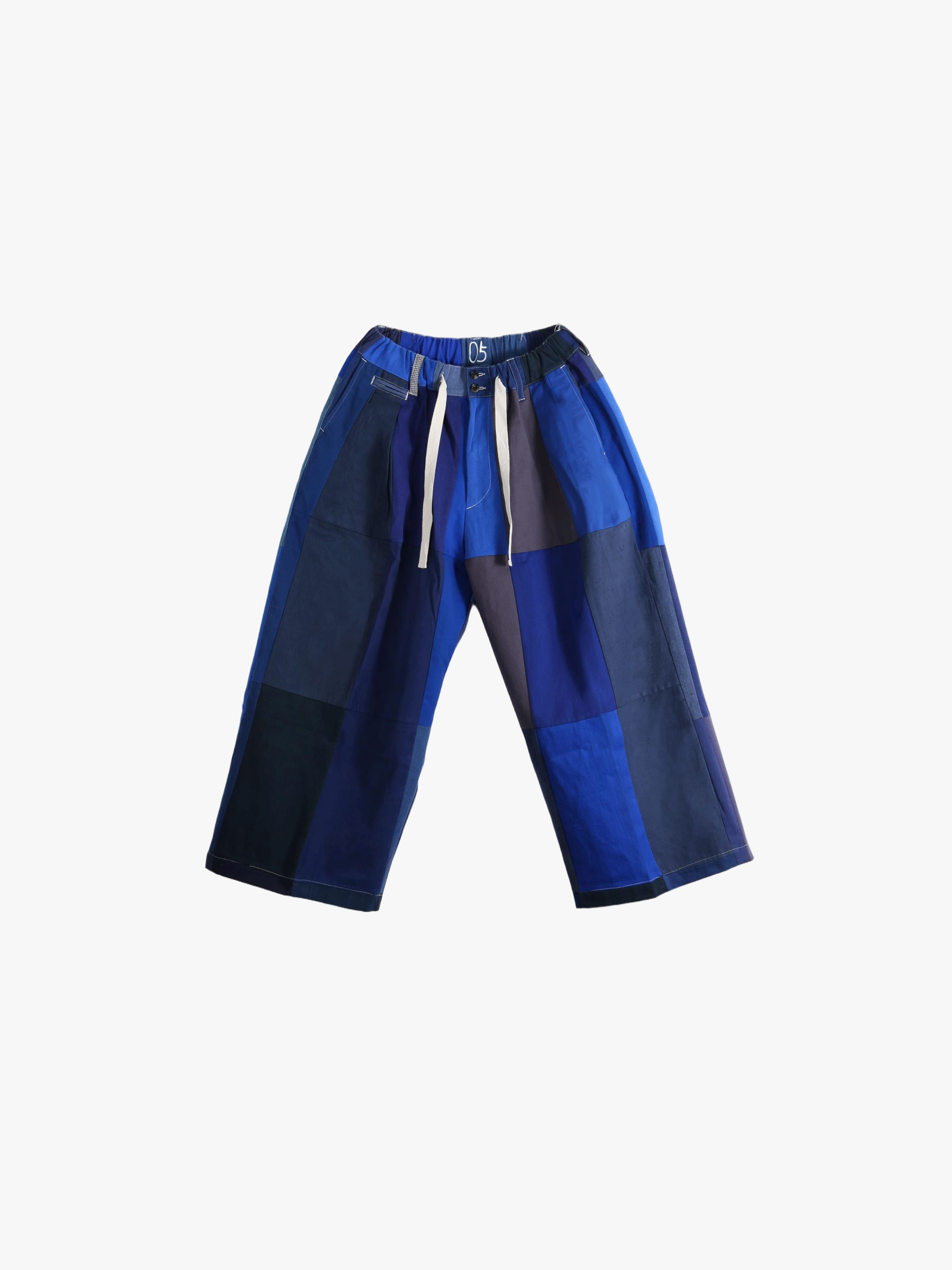 Blue pants, front view