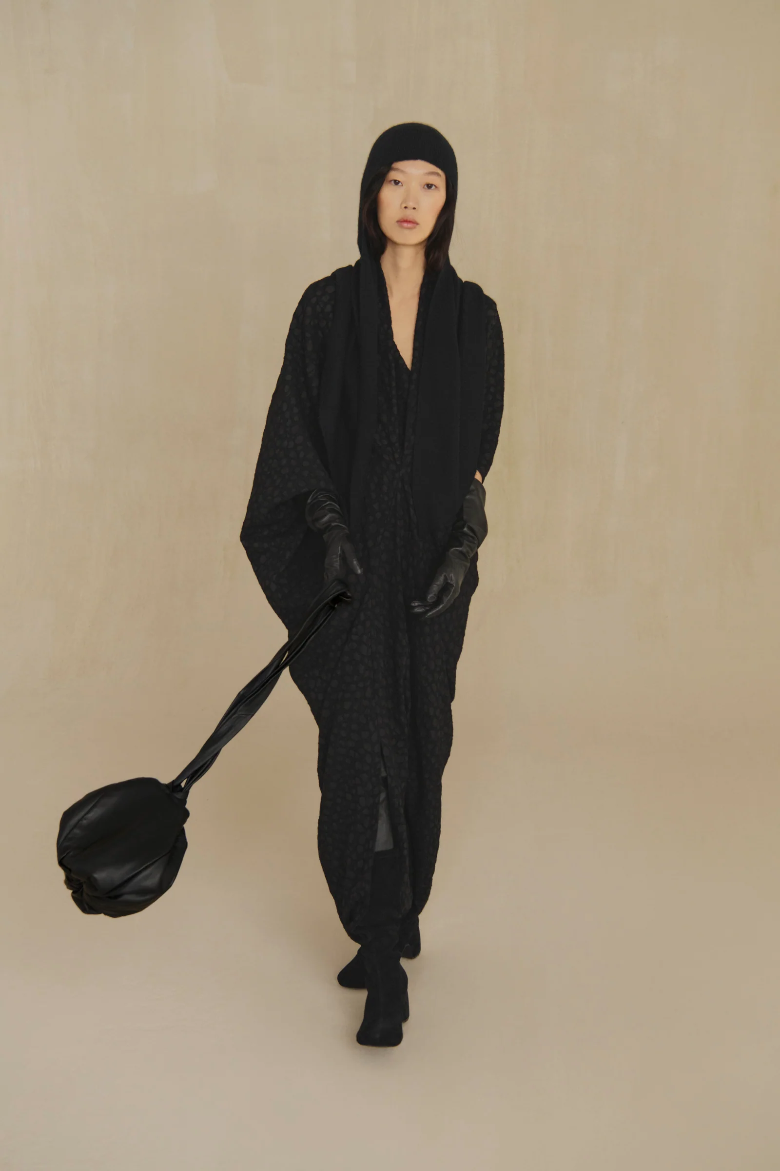 Black dress, full body view