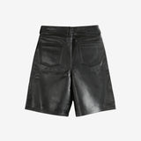 Black shorts, back view