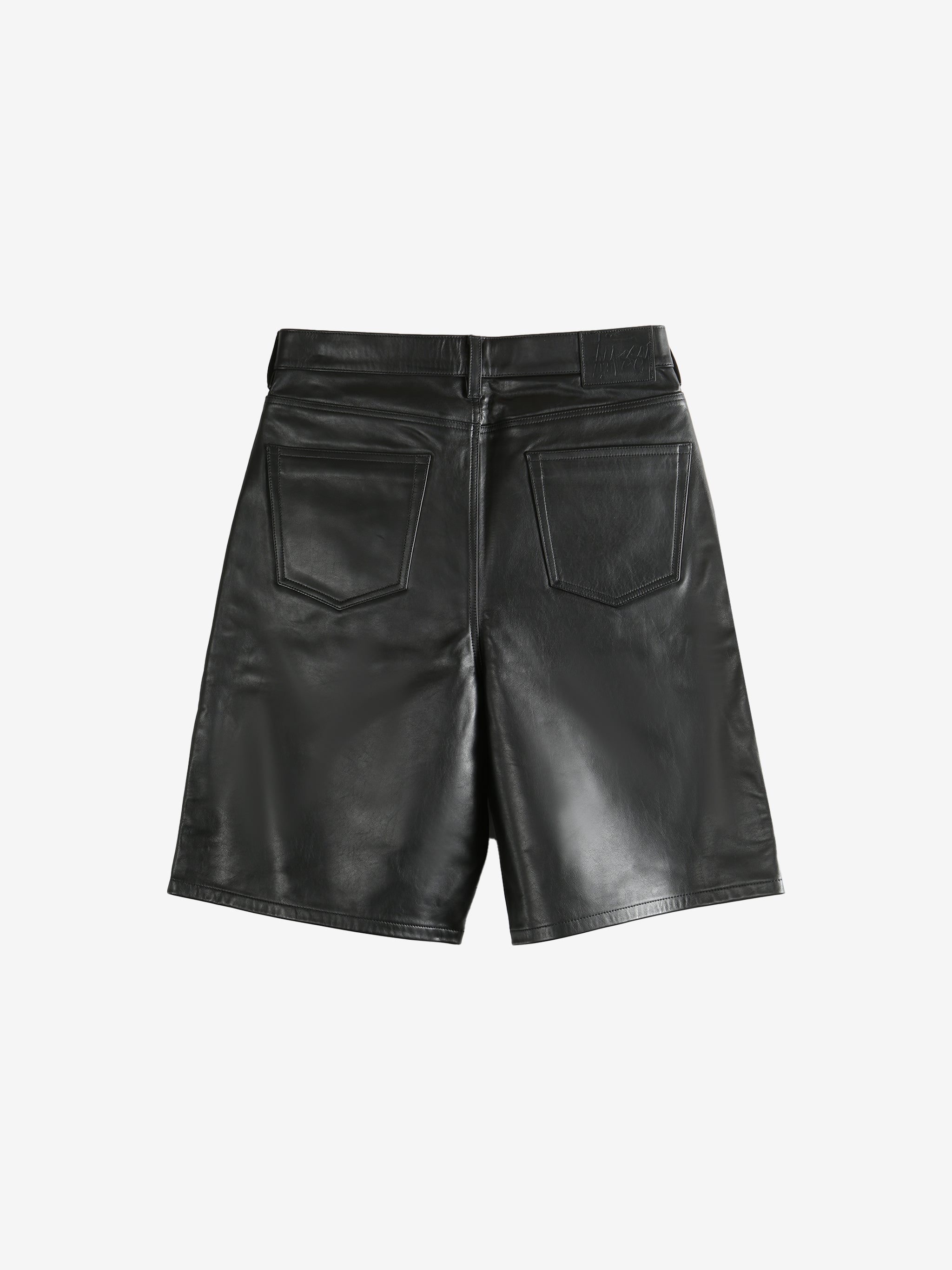 Black shorts, back view