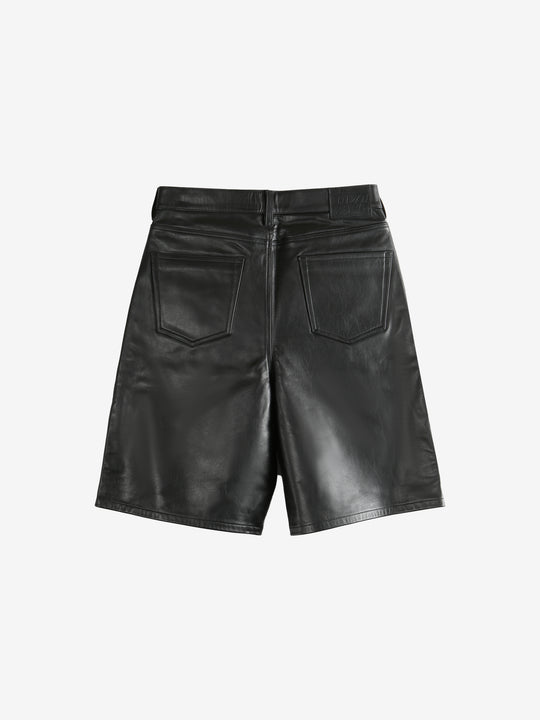 Black shorts, back view