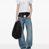 White t-shirt, full body view