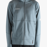 Blue jacket worn by a person, showing the jacket's fit