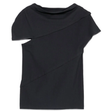 navy t-shirt, front view