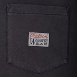 Close up of Black t-shirt, showing texture of the 100% cotton fabric
