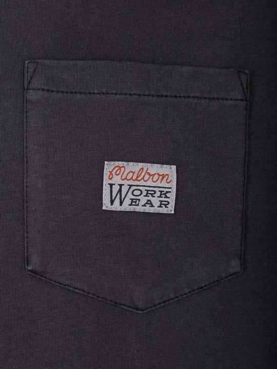Close up of Black t-shirt, showing texture of the 100% cotton fabric