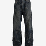 Black jeans worn by a person, showing the jeans' fit