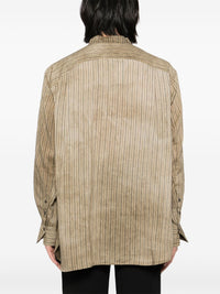 ZIGGY CHEN - Men Classic Stripe Pleated Shirt