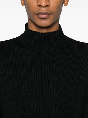 LOUIS GABRIEL NOUCHI - Men Mockneck Rib Sweater